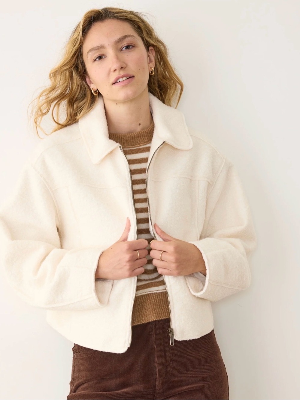 Marine Layer Sloane Boucle Crop Jacket